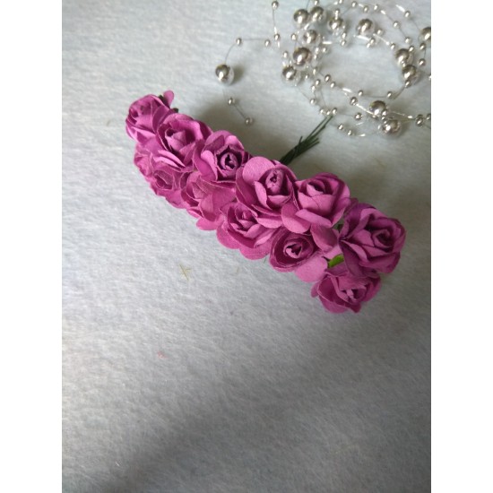 Розочки бумажные в пучках 1,5 см цв. фуксия, цена за пучок